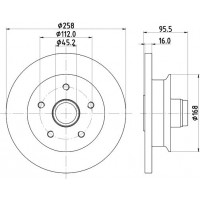 8DD 355 102-361 HELLA Гальмівний диск