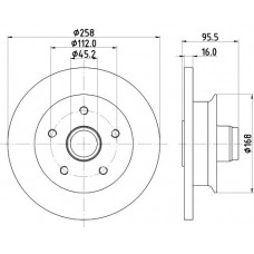 8DD 355 102-361 HELLA Гальмівний диск