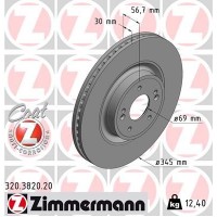 320.3820.20 ZIMMERMANN Гальмівний диск