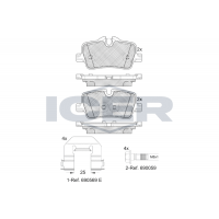 182360 ICER Комплект гальмівних колодок дисковий гальм