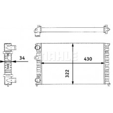 CR 364 000S MAHLE Радіатор охолодження двигуна