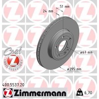 400.5537.20 ZIMMERMANN Гальмівний диск