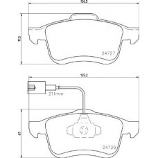 P 23 163 BREMBO Комплект гальмівних колодок дисковий гальм
