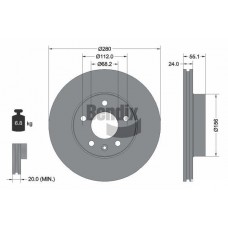 BDS1309HC BENDIX Braking Гальмівний диск