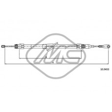 81009 Metalcaucho Тросик, cтояночный тормоз