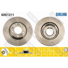 6061211 GIRLING Гальмівний диск