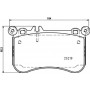 8DB 355 019-611 HELLA Комплект гальмівних колодок, дискове гальмо