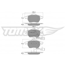 TX 10-941 TOMEX Brakes Комплект гальмівних колодок дисковий гальм