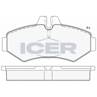 141289 ICER Комплект гальмівних колодок дисковий гальм