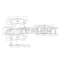 BS-1314 ZEKKERT КомплеК т гальмівних колодок, дискове гальмо