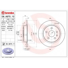 08.A970.11 BREMBO Гальмівний диск