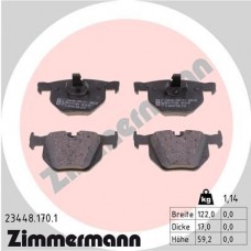 23448.170.1 ZIMMERMANN Комплект гальмівних колодок дисковий гальм