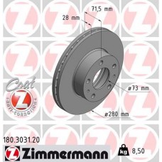 180.3031.20 ZIMMERMANN Гальмівний диск