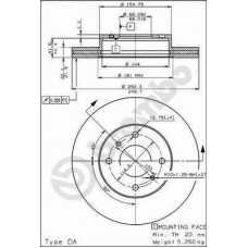 09.5022.10 BREMBO Гальмівний диск