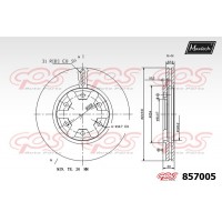 857005 MAXTECH Гальмівний диск