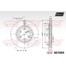 857005 MAXTECH Гальмівний диск