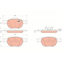 GDB1532 TRW Комплект гальмівних колодок дисковий гальм