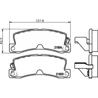 8DB 355 027-321 HELLA Комплект гальмівних колодок дисковий гальм