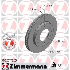 380.2172.20 ZIMMERMANN Гальмівний диск