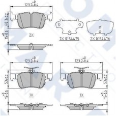 FO 321583 FOMAR Friction Комплект гальмівних колодок дисковий гальм