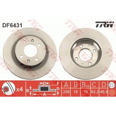 DF6431 TRW Гальмівний диск
