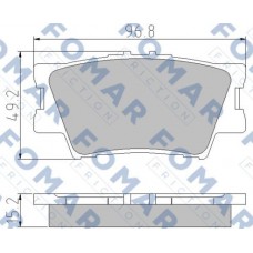 FO 932881 FOMAR Friction КомплеК т гальмівних колодок, дискове гальмо