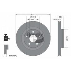 BDS1964 BENDIX Braking Гальмівний диск