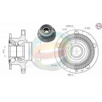 70-210035 MULTIPARTS Комплект підшипника ступиці колеса