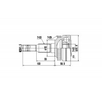 DCV844011 DYNAMATRIX Шарнирный комплект, Привідний вал