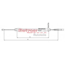 10.9326 METZGER Тросик, cтояночный тормоз