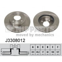 J3308012 NIPPARTS Гальмівний диск