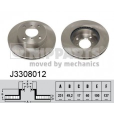 J3308012 NIPPARTS Гальмівний диск