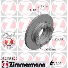 250.1358.20 ZIMMERMANN Гальмівний диск