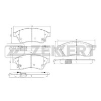 BS-1301 ZEKKERT КомплеК т гальмівних колодок, дискове гальмо