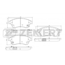 BS-1301 ZEKKERT КомплеК т гальмівних колодок, дискове гальмо