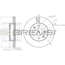 CD7529V BREMSI Гальмівний диск
