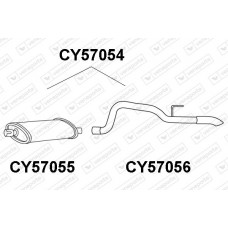 CY57054 VENEPORTE Глушник вихлопних газів кінцевий