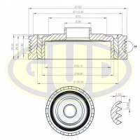GCP701154 G.U.D. Ремінний шків колінчастий вал