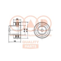 127-21052 IAP QUALITY PARTS Натяжний ролик ремінь ГРМ