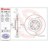 09.C498.21 BREMBO Гальмівний диск