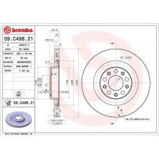 09.C498.21 BREMBO Гальмівний диск