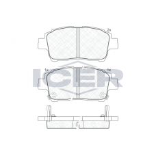 181386 ICER Комплект гальмівних колодок дисковий гальм