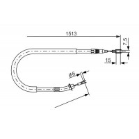 1 987 477 852 BOSCH Тросик, cтояночный тормоз