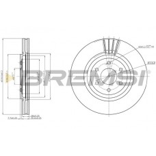 CD7611V BREMSI Гальмівний диск