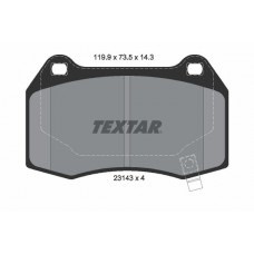 2314301 TEXTAR Комплект гальмівних колодок дисковий гальм