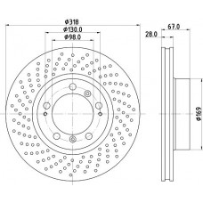 8DD 355 127-511 HELLA Гальмівний диск