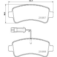 MDB3887 MINTEX Комплект гальмівних колодок дисковий гальм