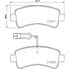8DB 355 024-871 HELLA КомплеК т гальмівних колодок, дискове гальмо