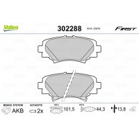 302288 VALEO КомплеК т гальмівних колодок, дискове гальмо