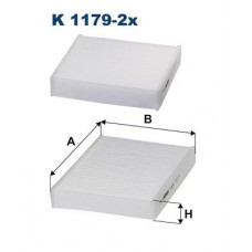 Фільтр повітря у внутрішньому просторі FILTRON K 1179-2x